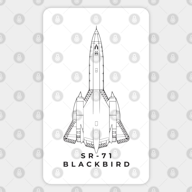 SR-71 Blackbird Magnet by BodinStreet